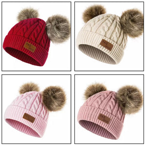 Children’s pom pom hats