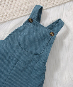 Blue overall outfit