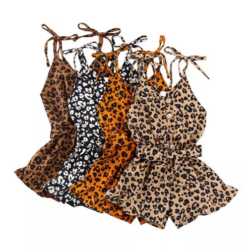 Animal print romper