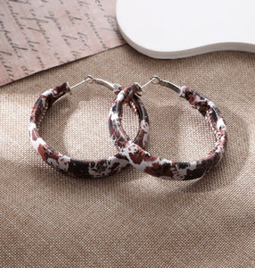 Leopard Pattern hoops