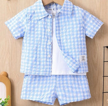 Load image into Gallery viewer, Gingham short outfit