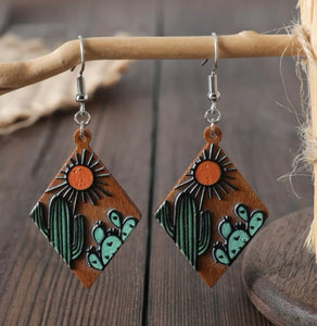 Geometric Cactus earrings