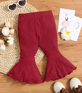 Ribbed flare pants