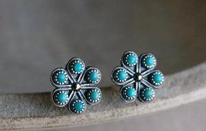 Cluster turquoise earrings