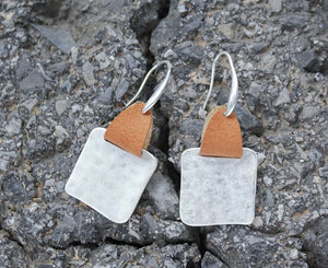 Geometric metal earrings