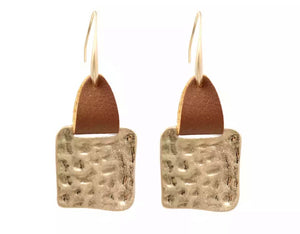 Geometric metal earrings