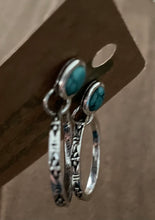 Load image into Gallery viewer, Turquoise hoop earrings