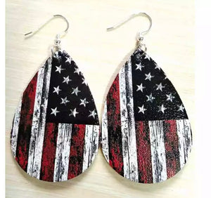 Patriotic flag earrings