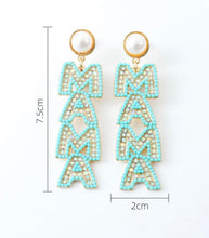 Load image into Gallery viewer, Pearl drop Bling Mama earrings