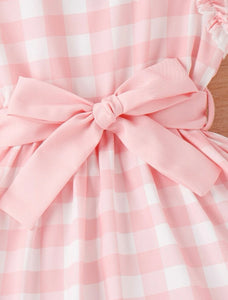 Gingham belted Dress