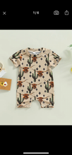 Load image into Gallery viewer, Boys Western Romper