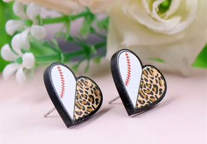 Sport heart earrings