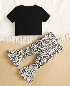 Twist front top leopard outfit