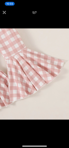 Baby Cami/gingham flare outfit