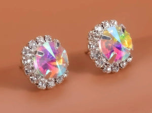 Rhinestone stud earrings