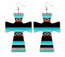 Load image into Gallery viewer, Cross earrings