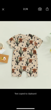 Load image into Gallery viewer, Boys Western Romper