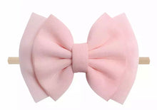 Load image into Gallery viewer, 6” double layer puff bow with nylon headband