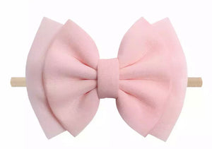 6” double layer puff bow with nylon headband