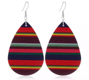 Colorful teardrop earrings