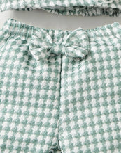 Load image into Gallery viewer, Houndstooth ruffled short outfit