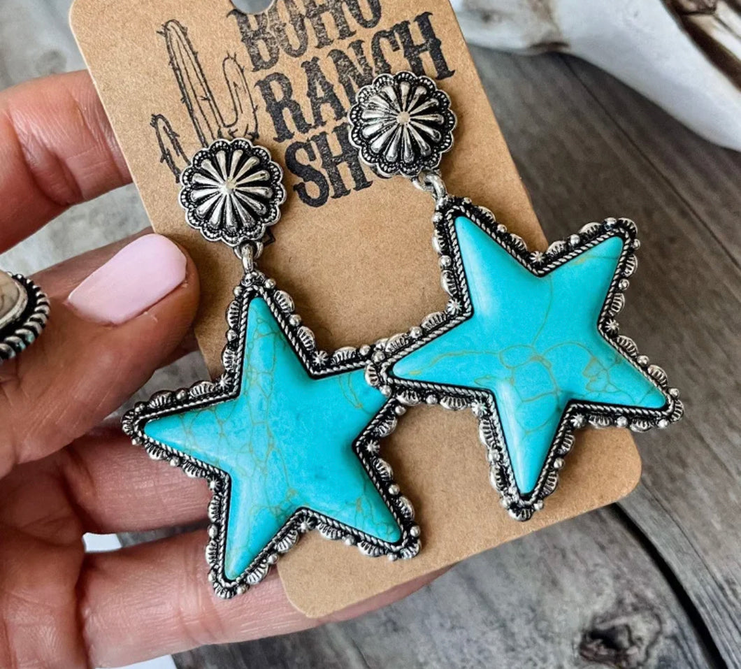 Texas Star earrings