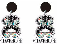 Load image into Gallery viewer, Teacher life earrings