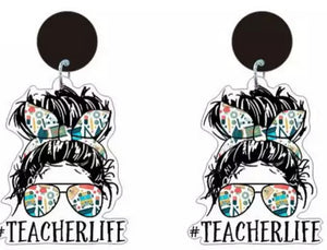 Teacher life earrings