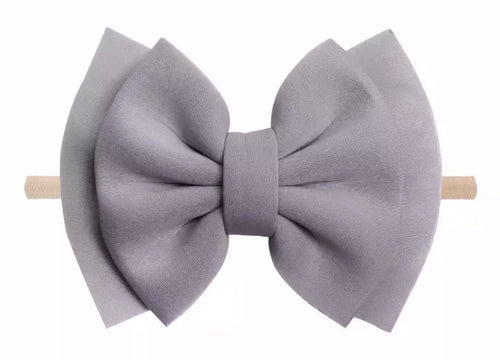 6” double layer puff bow with nylon headband