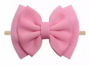 6” double layer puff bow with nylon headband