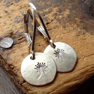 Bohemian wishing dandelion earrings