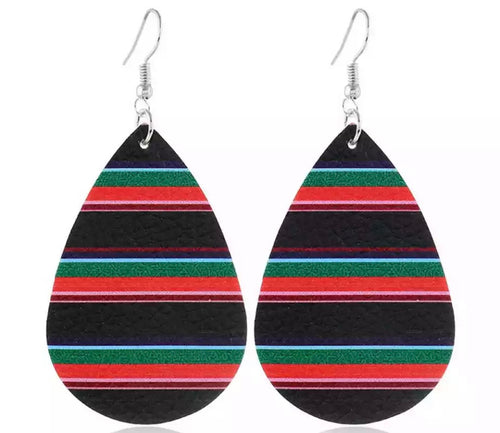 Colorful teardrop earrings