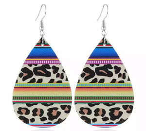 Colorful teardrop earrings