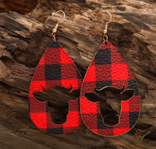 Load image into Gallery viewer, Buffalo Plaid Pattern  teardrop earrings