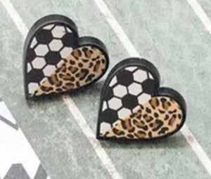 Sport heart earrings